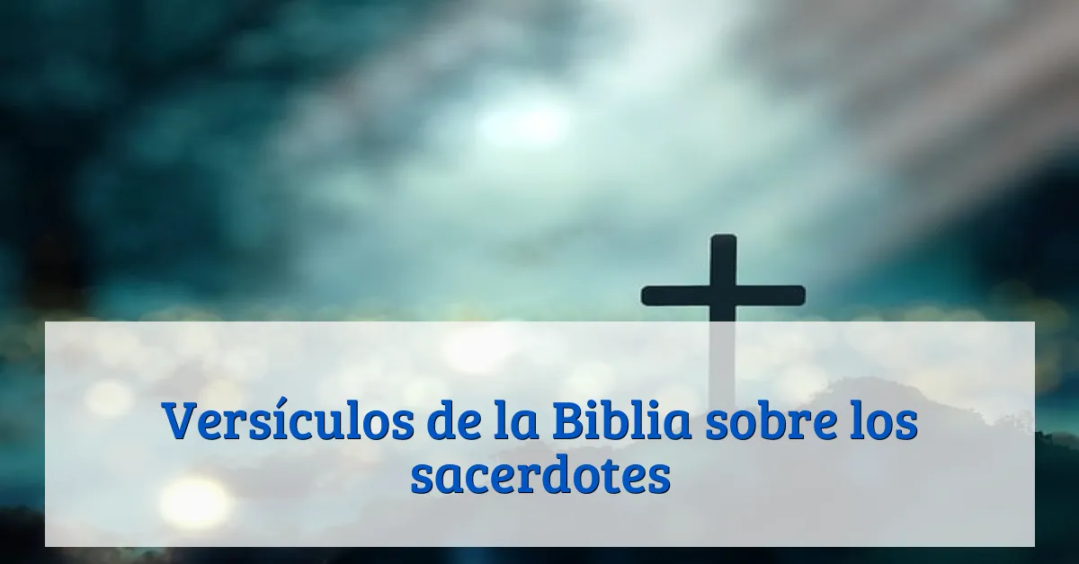 Versículos de la Biblia sobre los sacerdotes