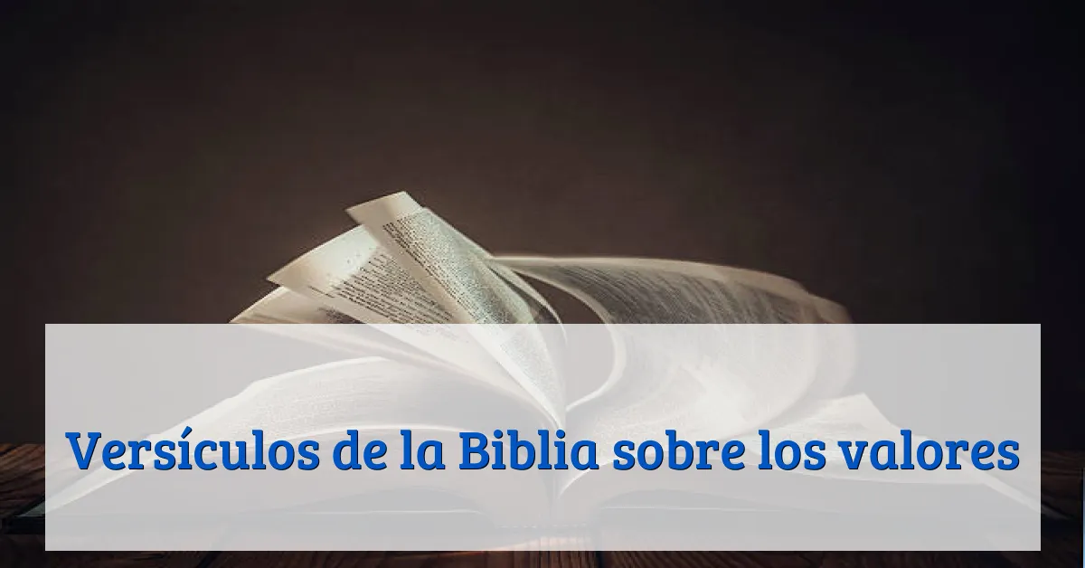 Versículos de la Biblia sobre los valores