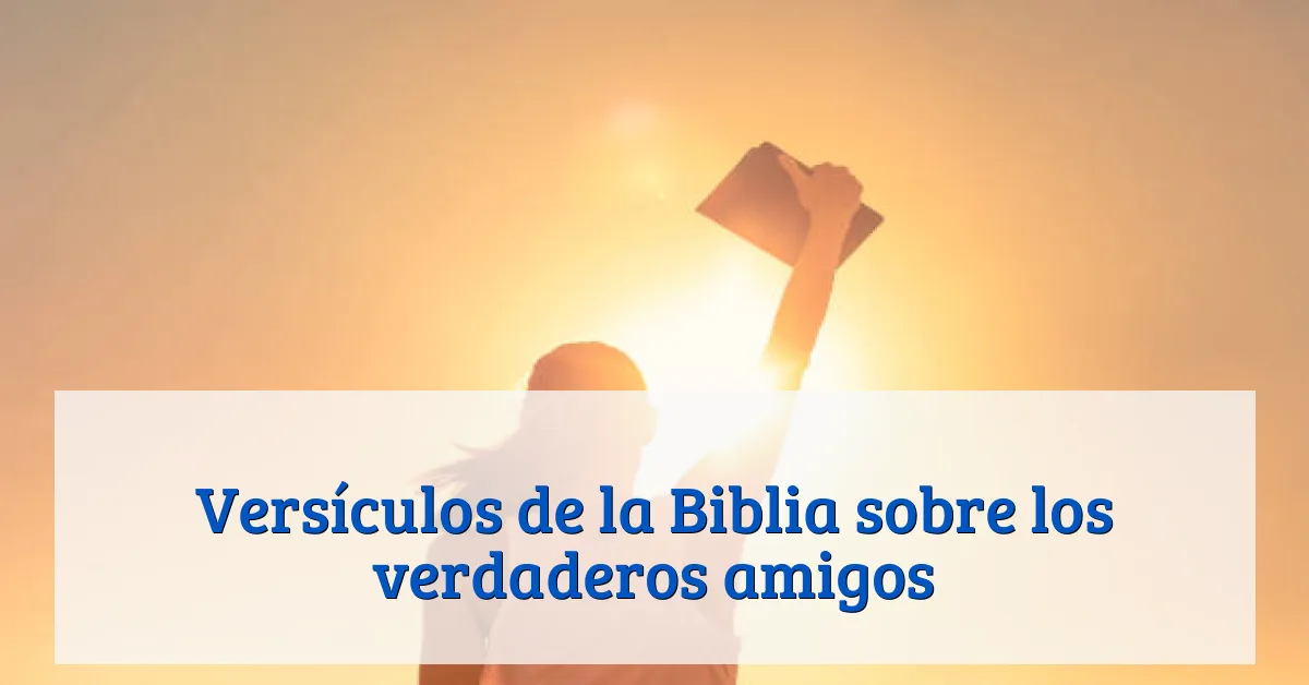 Versículos de la Biblia sobre los verdaderos amigos