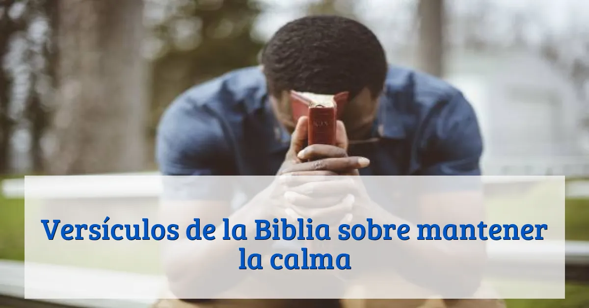 Versículos de la Biblia sobre mantener la calma