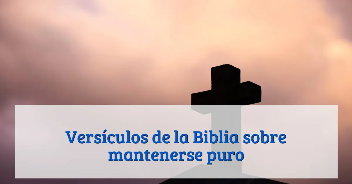 Versículos de la Biblia sobre mantenerse puro
