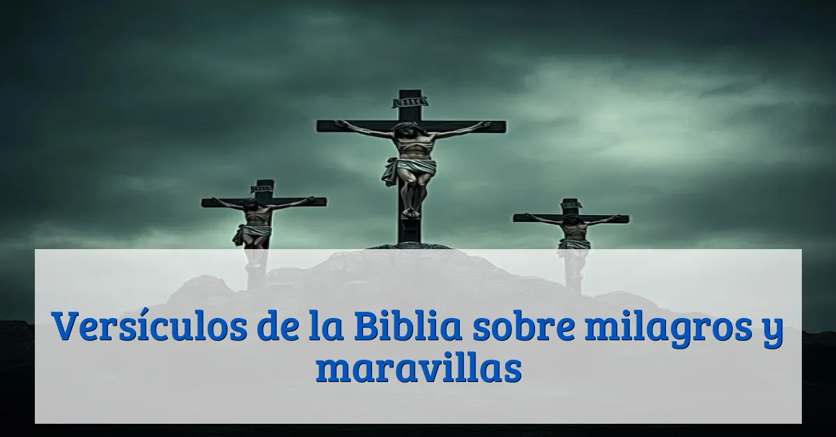 Versículos de la Biblia sobre milagros y maravillas
