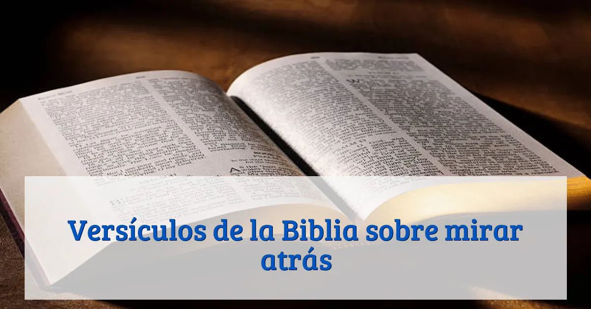 Versículos de la Biblia sobre mirar atrás
