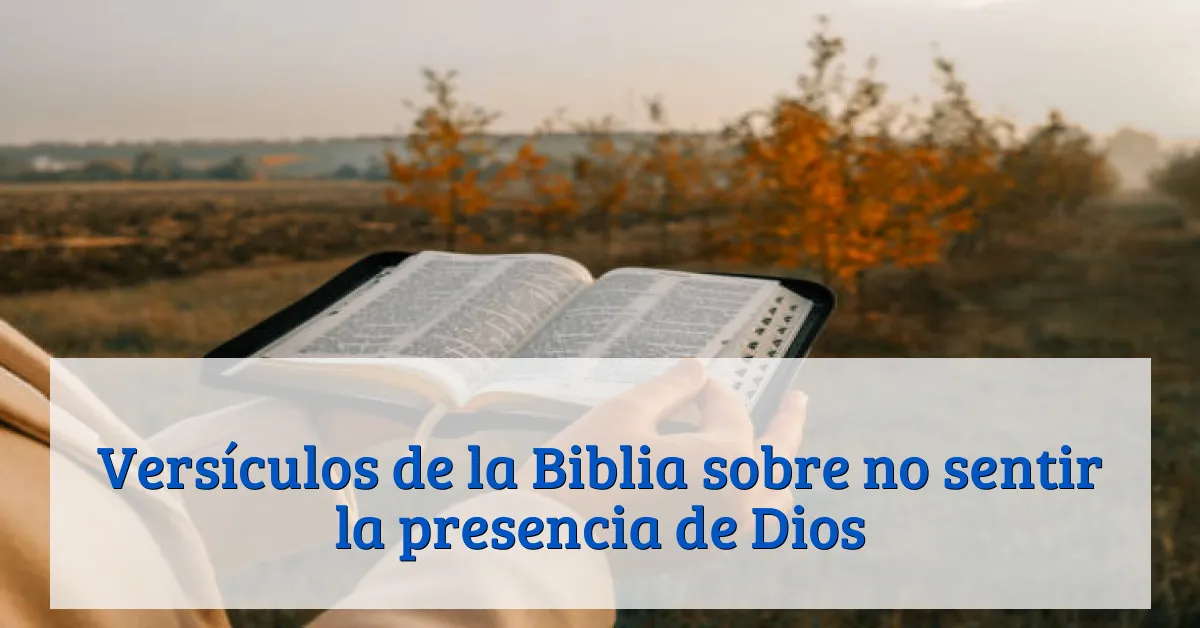 Versículos de la Biblia sobre no sentir la presencia de Dios