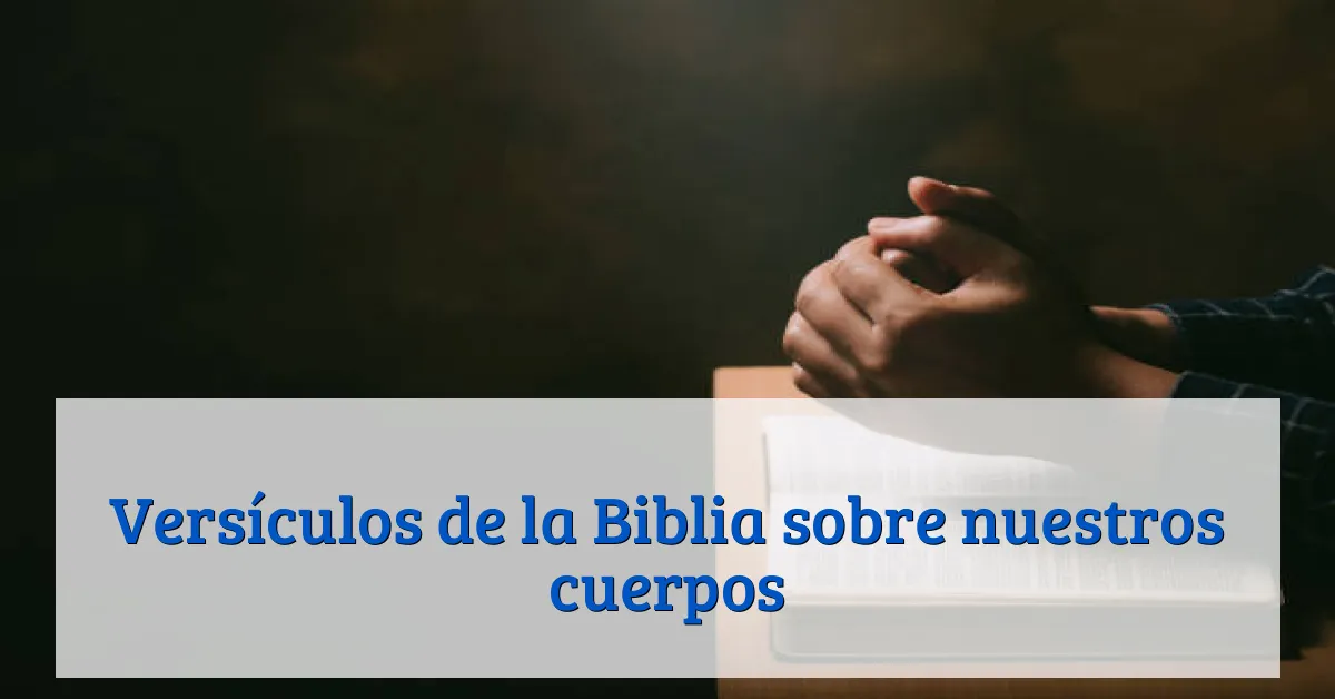 Versículos de la Biblia sobre nuestros cuerpos