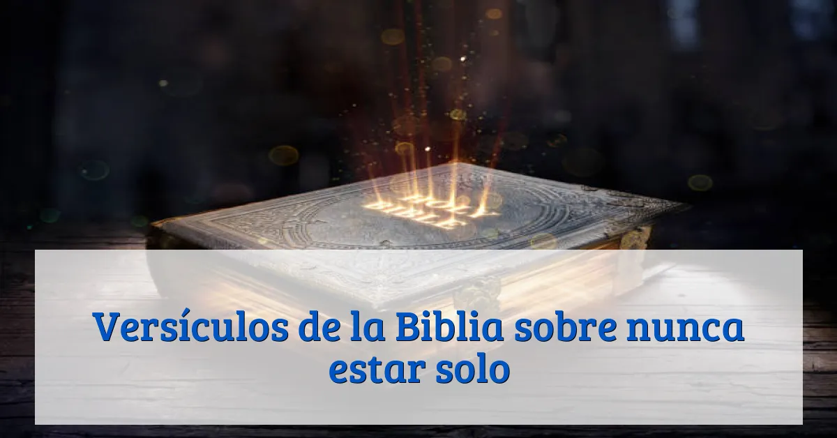 Versículos de la Biblia sobre nunca estar solo
