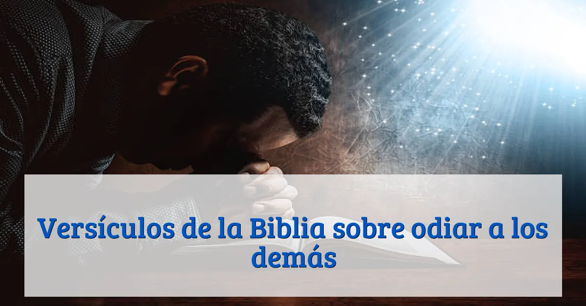 Versículos de la Biblia sobre odiar a los demás