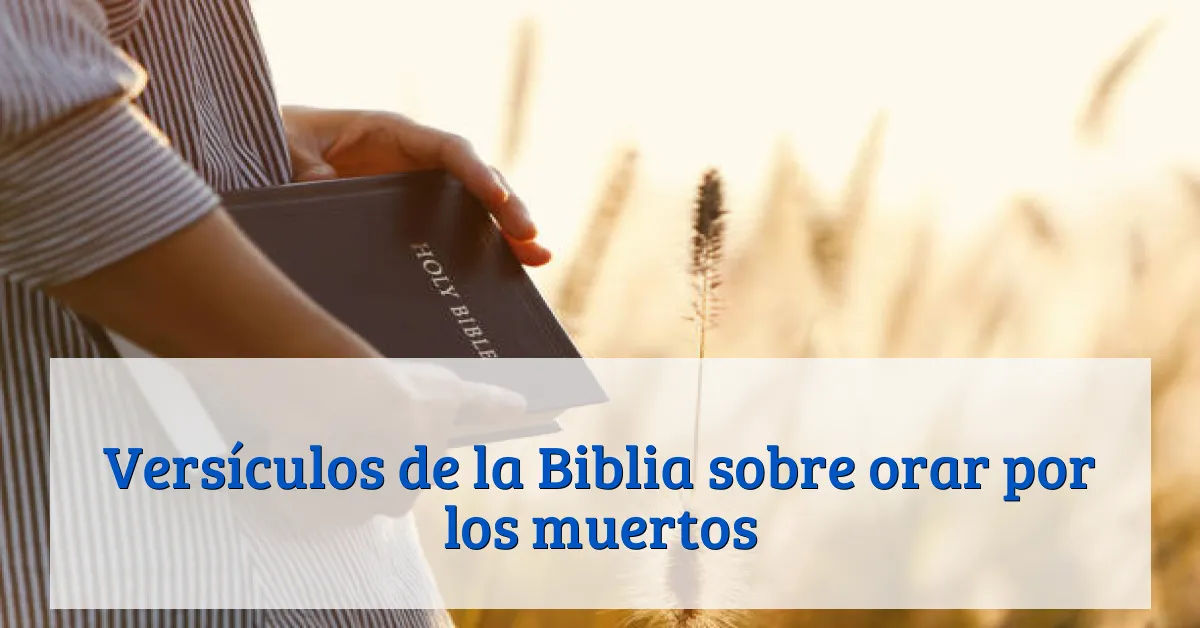 Versículos de la Biblia sobre orar por los muertos