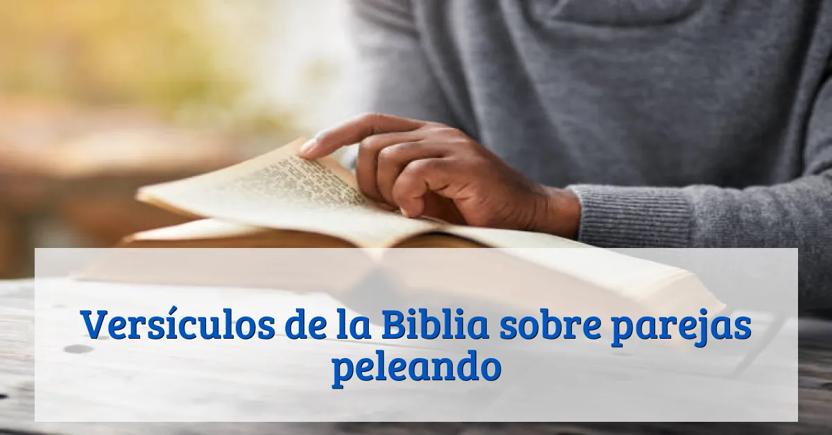 Versículos de la Biblia sobre parejas peleando