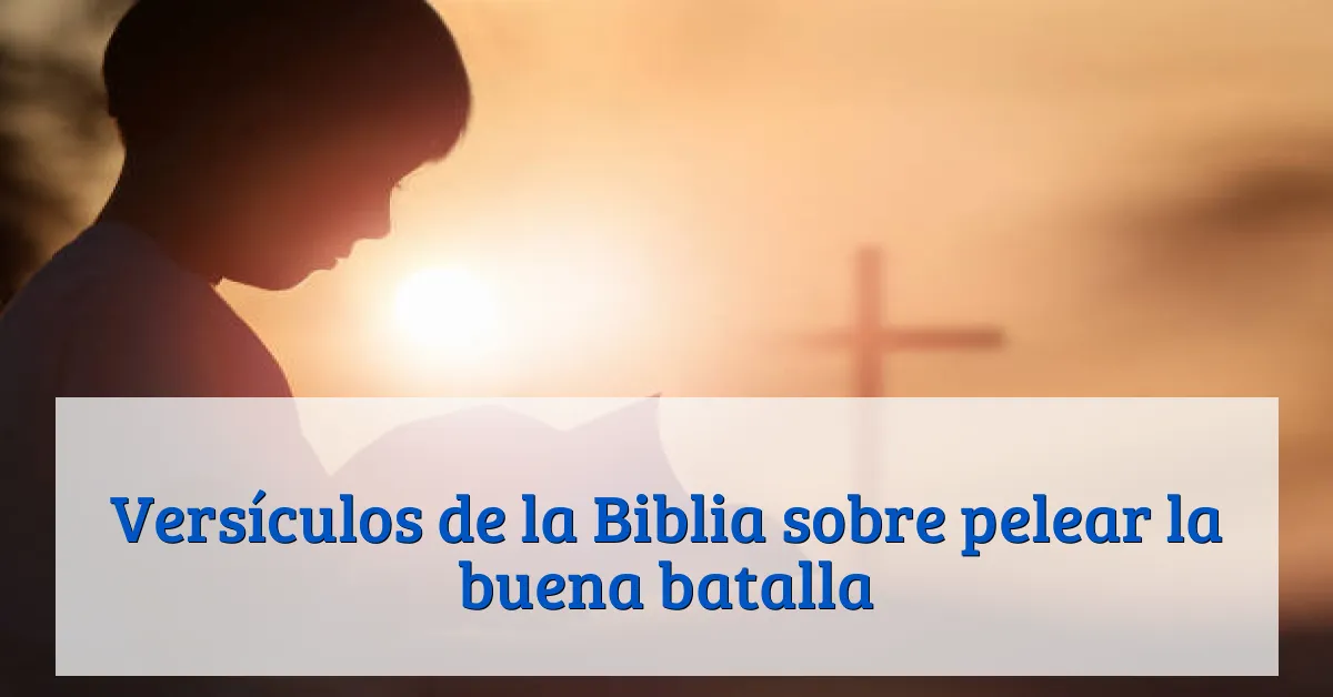 Versículos de la Biblia sobre pelear la buena batalla