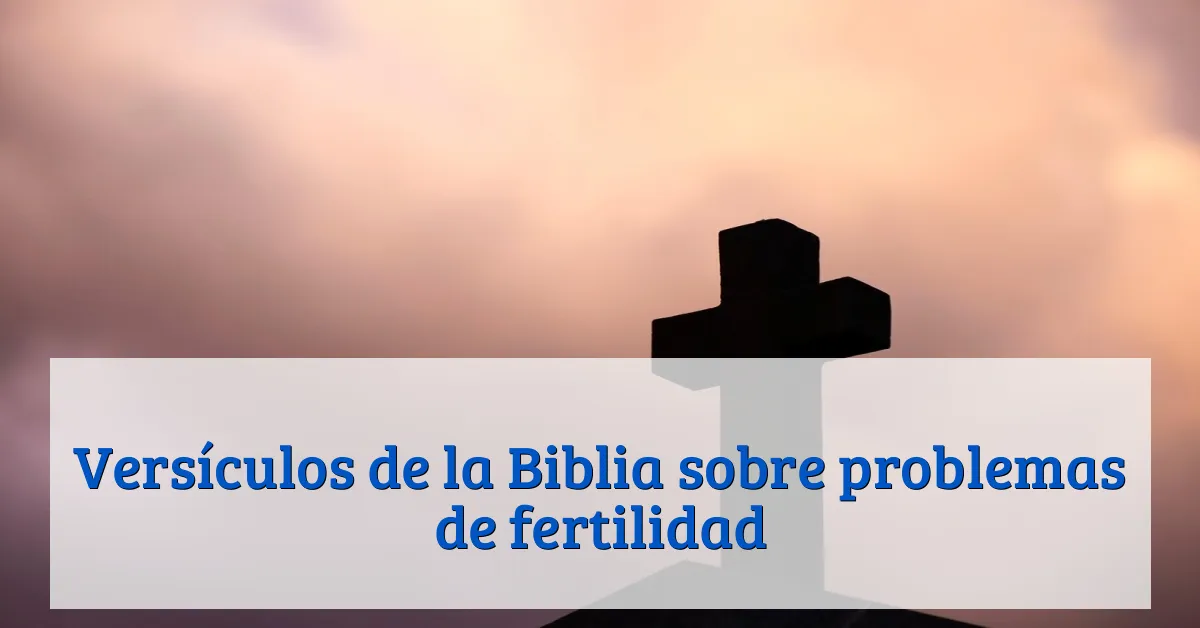 Versículos de la Biblia sobre problemas de fertilidad