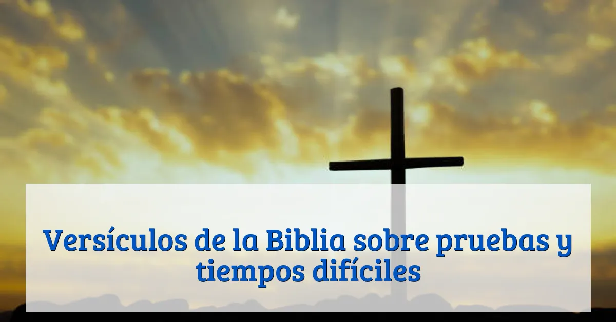 Versículos de la Biblia sobre pruebas y tiempos difíciles
