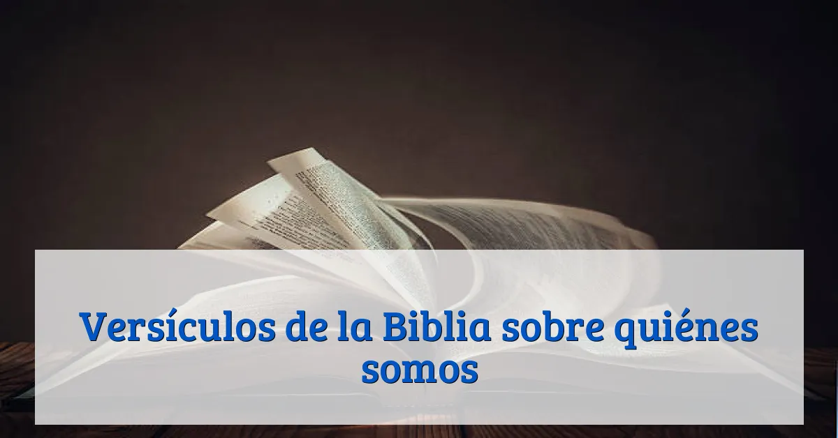 Versículos de la Biblia sobre quiénes somos