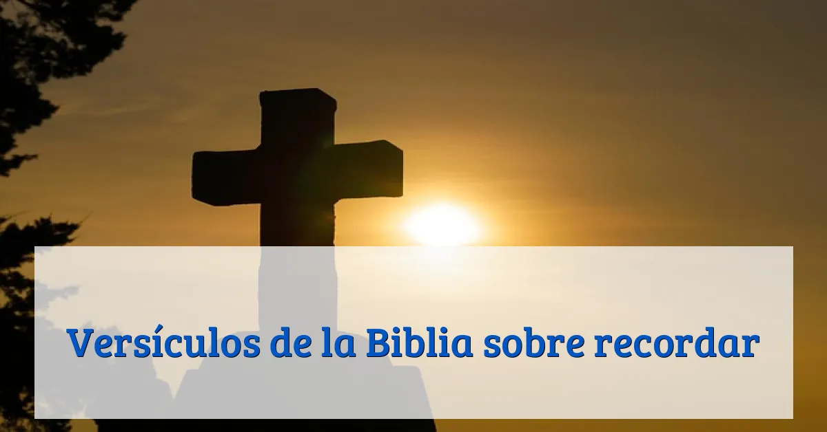 Versículos de la Biblia sobre recordar