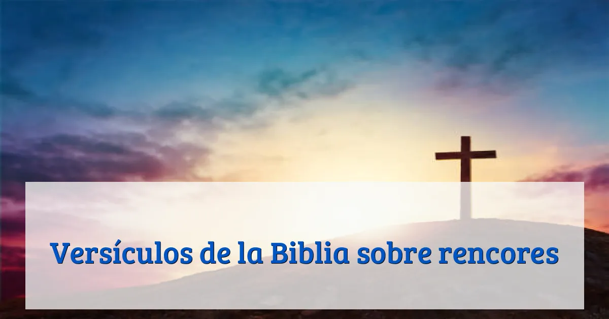 Versículos de la Biblia sobre rencores