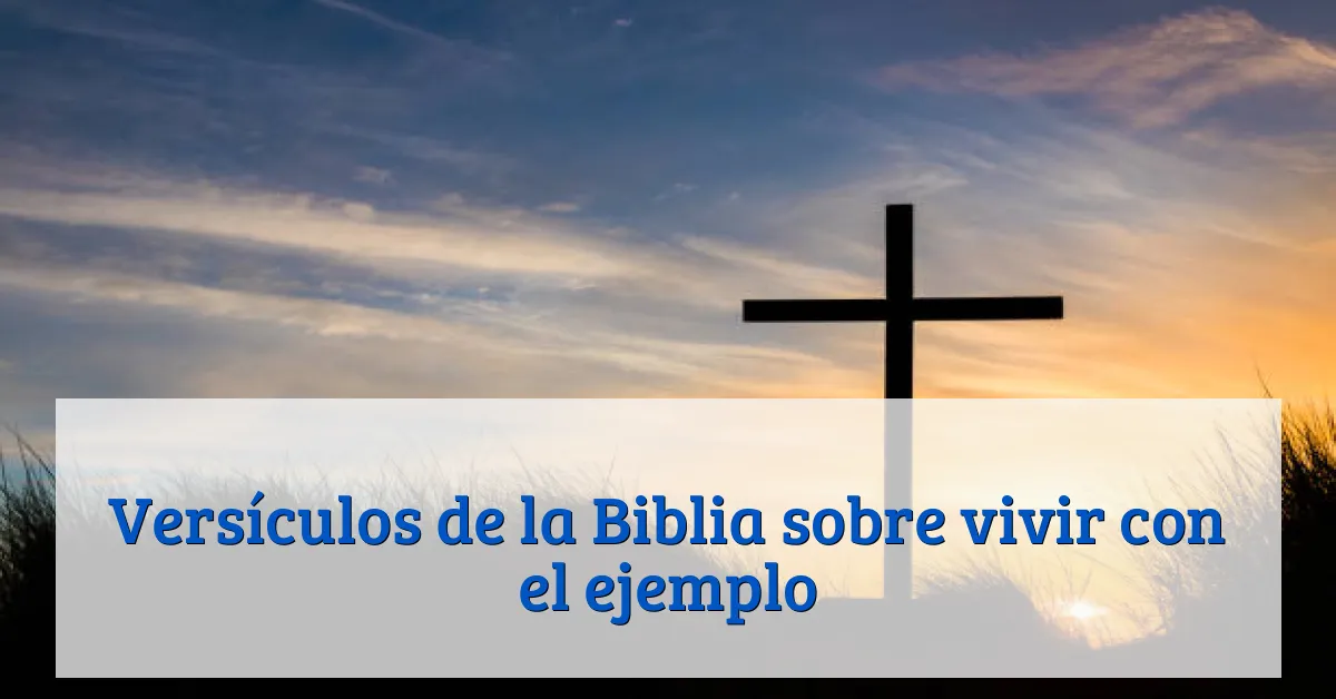 Versículos de la Biblia sobre vivir con el ejemplo
