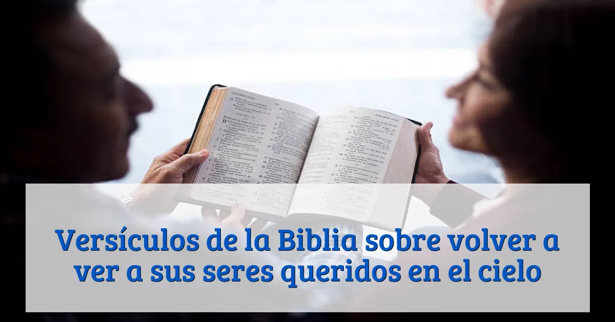 Versículos de la Biblia sobre volver a ver a sus seres queridos en el cielo